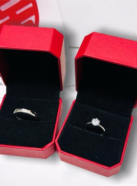 男女婚礼交换专用结婚假钻石戒指一对情侣订婚拍照仿真对戒指道具