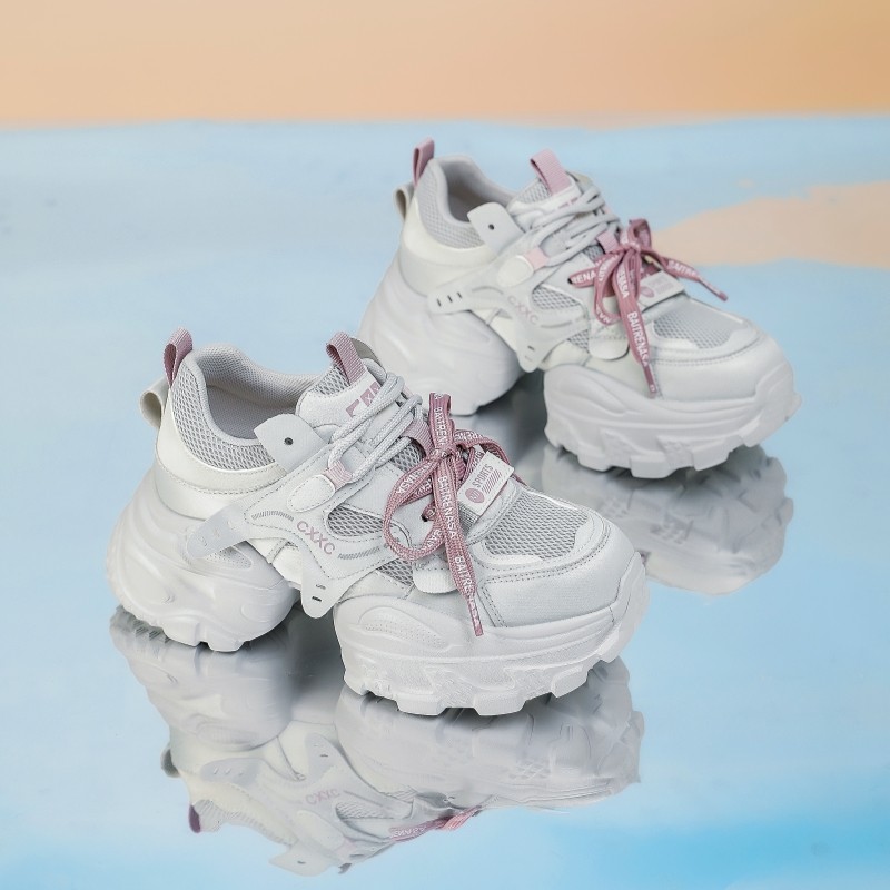 BAFFN/芭芬26春新琉光星河仙女座双系带灰紫撞色老爹鞋前4后6CM,女鞋,老爹鞋,淘宝优惠券,粉丝福利购,淘宝优惠卷