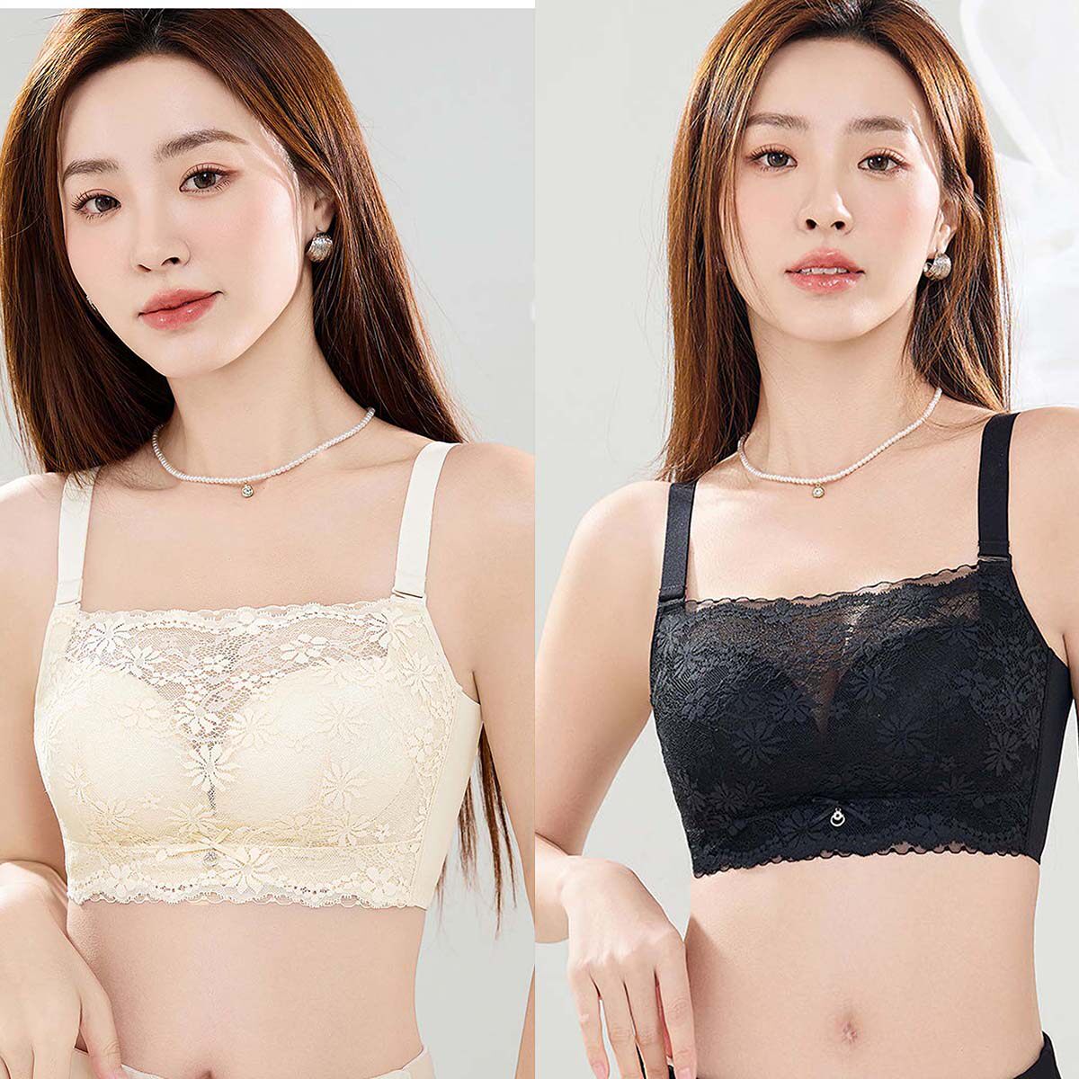 欧林雅竹纤维女士睡眠内衣瑜珈 蕾丝无钢圈 文胸抹胸一体NWS8218