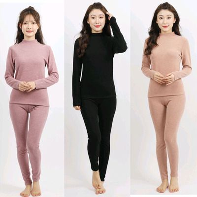 新款 正品欧林雅速暖绒竹纤维女士中领上衣裤子保暖衣FPT6224