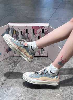 Converse匡威1970S男女牛仔蓝拼色低帮休闲板鞋帆布鞋A06802C