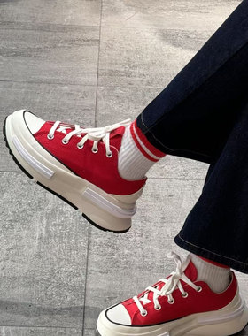 匡威正品RunStar Legacy CX夹心红色厚底女增高休闲帆布鞋A12589C