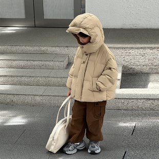 正品儿童羽绒服男童厚款冬装外套女童冬装白鸭绒连帽休闲短款