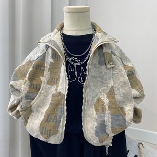 中童小童男孩秋装 韩版 痞帅时髦 夹克新款 男童卫衣外套春秋儿童秋季