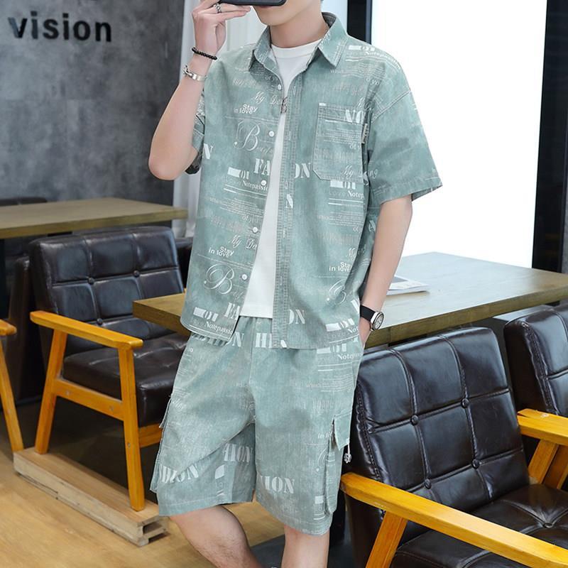 夏季搭配男士运动套装衬衫