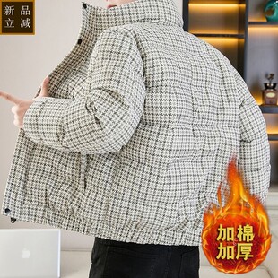 品质冬季新款男士灯芯绒棉衣短款青年帅气加厚立领时尚保暖棉袄外