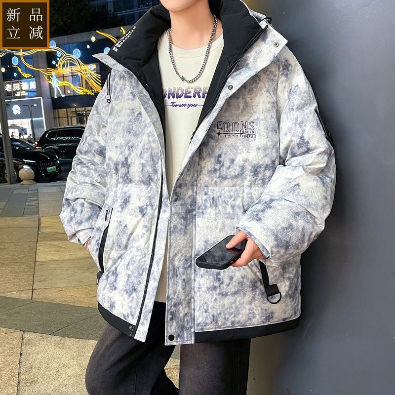 品质冬季新款加厚棉衣外套男士连帽港风棉服青少年潮流帅气学生棉