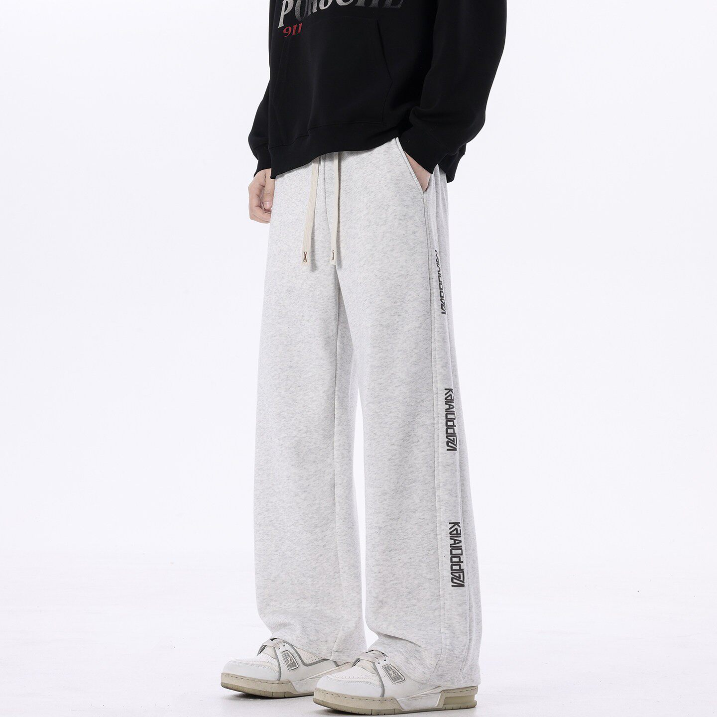 巨好看男士直筒休闲卫裤2026新款春秋青少年高初中学生运动长裤子