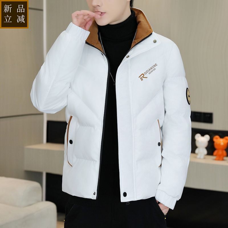 品质立领加厚羽绒棉服男青年修身潮牌高品质棉衣韩版修身帅气保暖