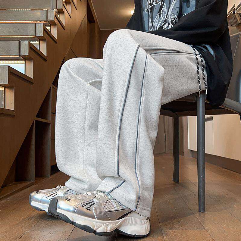 春秋季裤子男孩初中高中学生帅气休闲长裤青少年大童直筒运动卫裤