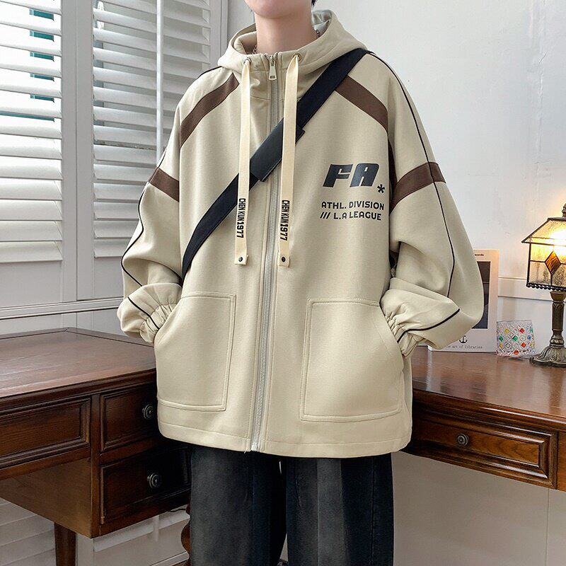 春秋季青少年学生宽松学院风外套男孩卫衣大童防风棒球服上衣服