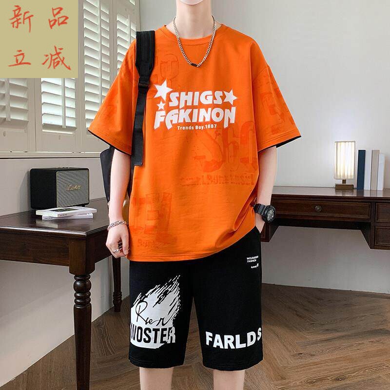 青少年夏装短袖大童套岁高