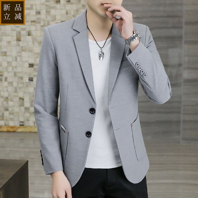 品质西装外套男2025新款春秋款韩版修身上档次休闲正装加肥加大单