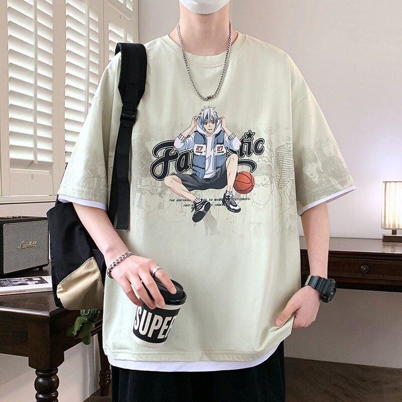 夏季新款青少年纯棉短袖T恤男大童衣服初中学生帅气半袖夏装潮牌