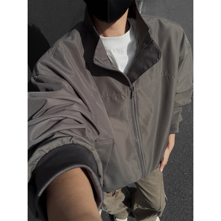 高级感美式工装短款夹克男春秋季痞帅今年爆款棒球服男款飞行外套