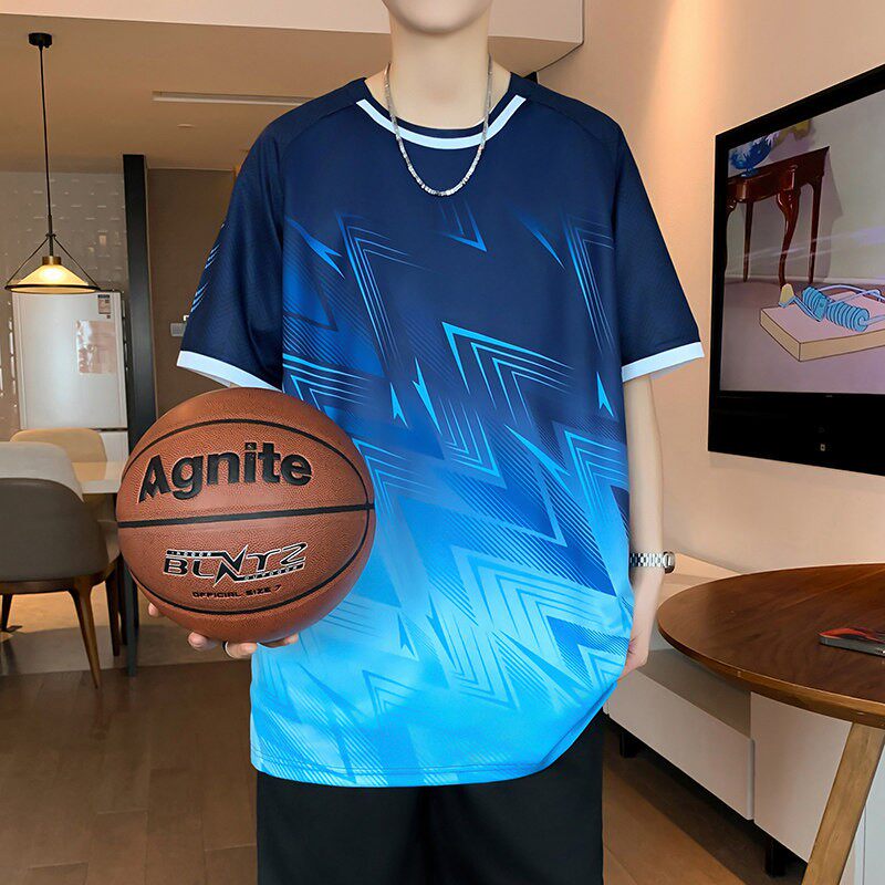 青少年初中生高中学生速干篮球服大童夏季冰丝短袖t恤男孩体恤衫