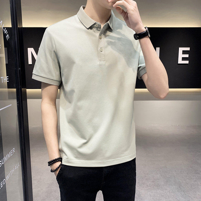 冰丝polo衫男短袖2026夏季翻领T恤青年休闲珠地棉保罗衫纯色夏装