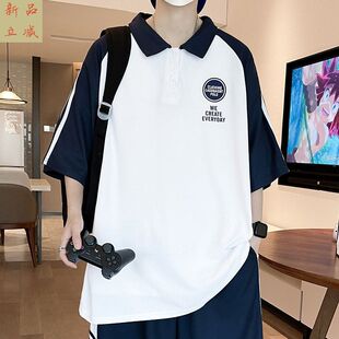 初中学生POLO衫大童夏天运动休闲上衣套装青少年短袖t恤男孩帅气