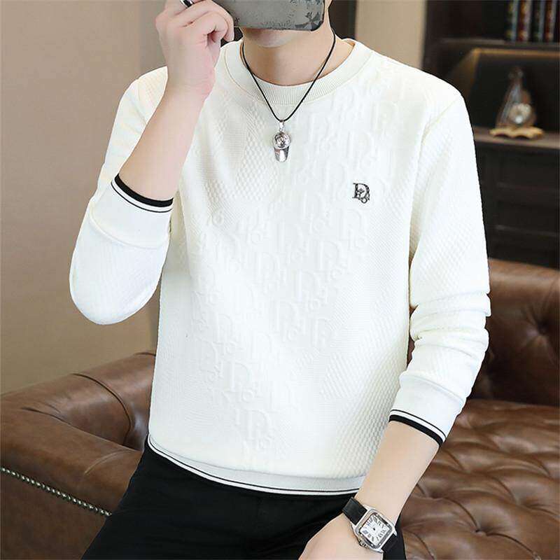 男士高级感卫衣2026新款春秋季欧货潮流休闲长袖t恤痞帅打底上衣