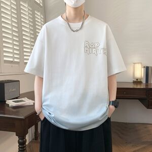 2026简约韩系青少年上衣渐变色时尚休闲宽松百搭款男生圆领短袖