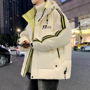 棉衣男款冬季保暖加厚连帽棉服外套青少年初高中学生大童防寒棉袄