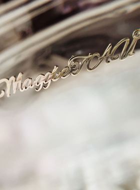 白金不变色刻字生日礼物项链