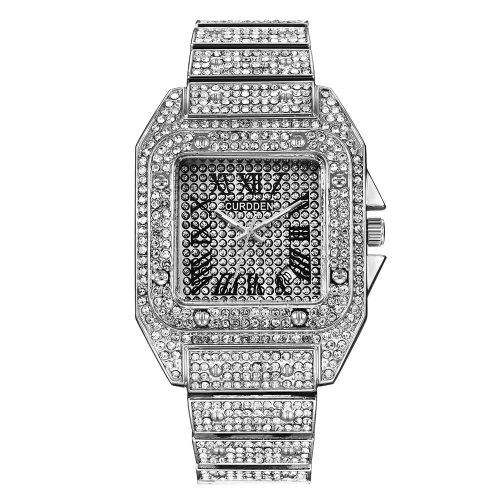 Mens Big Brand Watches Fashion Gold Date Quartz Wrist Watch