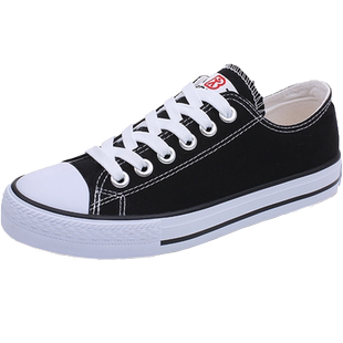 人本经典帆布鞋女2026春夏新款ulzzang原宿百搭平底学生运动板鞋