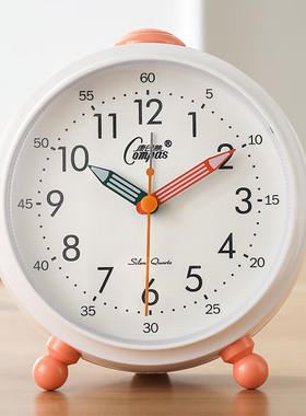 康巴丝桌面闹钟儿童学生起床神器简约卧室床头时钟 2233