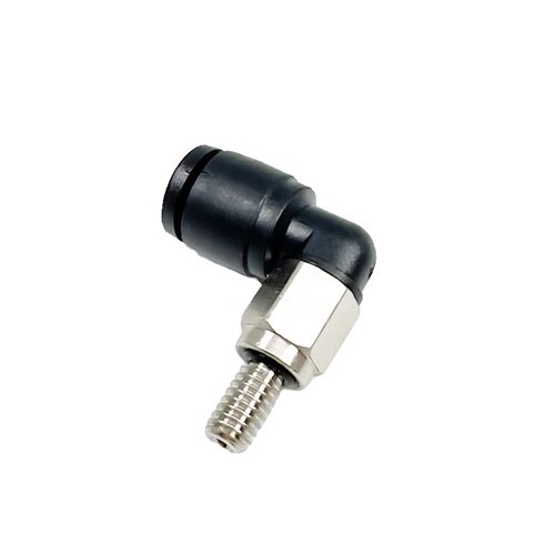 PL6-M5/M6-7MM螺纹加长型气管接头90度直角快插弯头PL6-M4-7MM