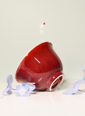中式色釉瓷复古开片瓷茶具