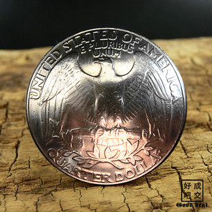 手工定制复古养牛25美分总统硬币扣24mm老硬币真币财布扣皮具服饰