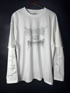 日单原单SEVENT男女款春秋新款时尚百搭宽松显瘦长袖T恤