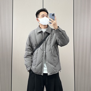 90白鸭绒保暖外套 新款 梅一天高级感翻领设计轻薄款 羽绒服2025冬季