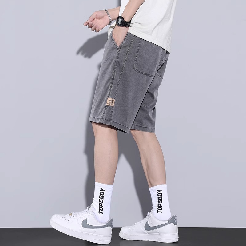 莱赛尔天丝牛仔短裤男夏季薄款冰