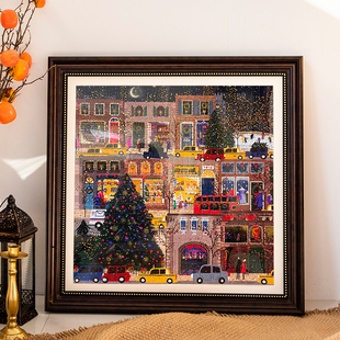 Galison雪花相框拼图复古ins风欧式画框挂墙装裱外框1000片拼图框