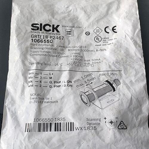 【议价】SICK传感器GRTE18-P2467货号1066550