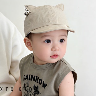 婴幼儿鸭舌帽夏季速干遮阳帽薄款男女儿童棒球帽软檐防晒太阳帽潮