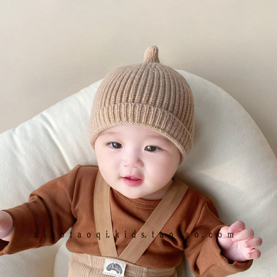 ins婴儿帽子春秋薄款宝宝针