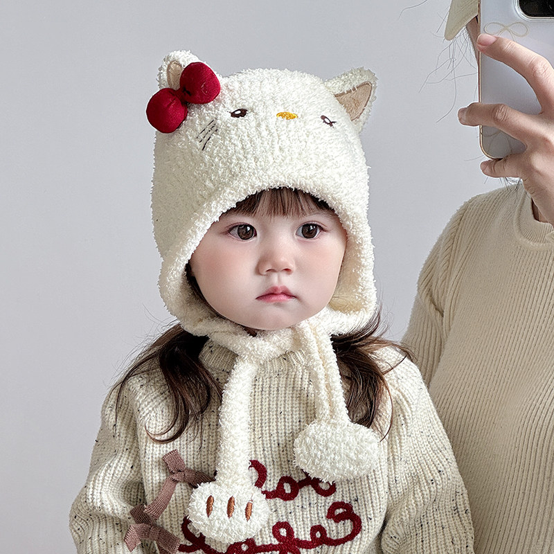 宝宝毛线针织护耳帽2025新款男女儿童套头包耳帽可爱超萌加厚保暖,童装/婴儿装/亲子装,帽子,淘宝优惠券,粉丝福利购,淘宝优惠卷