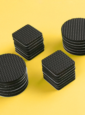 机械键盘脚垫防滑贴加厚耐磨稳定底部黑色长方形硅胶垫