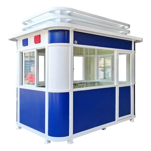 成品钢结构岗亭户外移动门卫巡逻值班室定制防弹玻璃岗房
