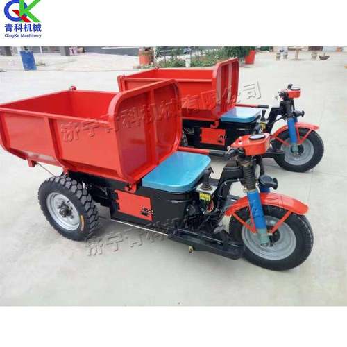 小型自卸电动三轮车农用拉货运输翻斗车建筑工地载重爬坡工程车