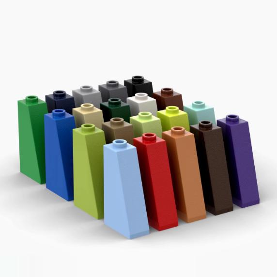 LEGO乐高黑白深肉红棕浅灰