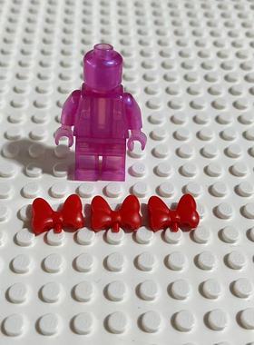 LEGO乐高 24634人仔头饰 头花 薰衣草蝴蝶结 红色 黛茜dis021独占