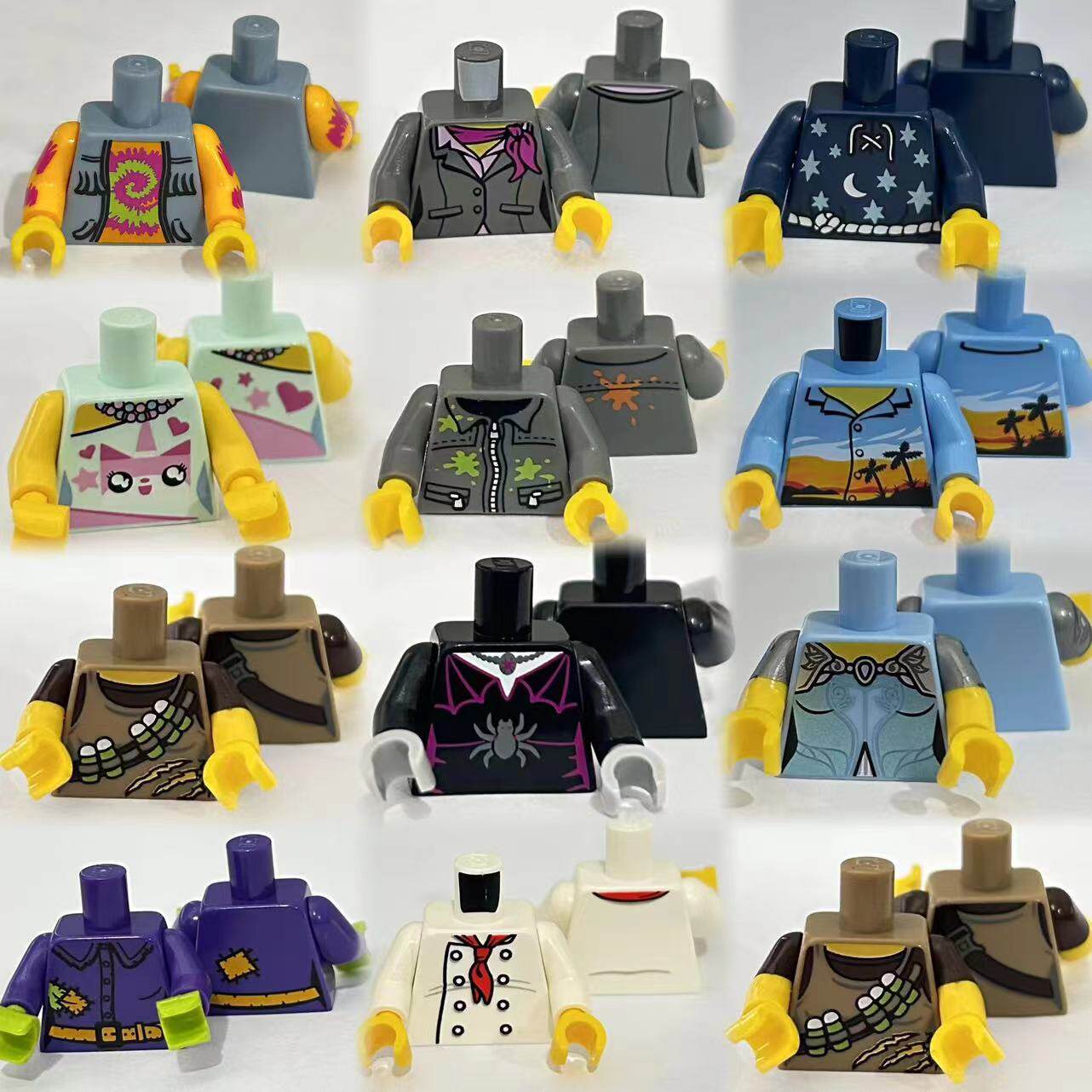 LEGO乐高 人仔 身体 衣服 上衣 旅游 度假 新款 多色 稀有 正品