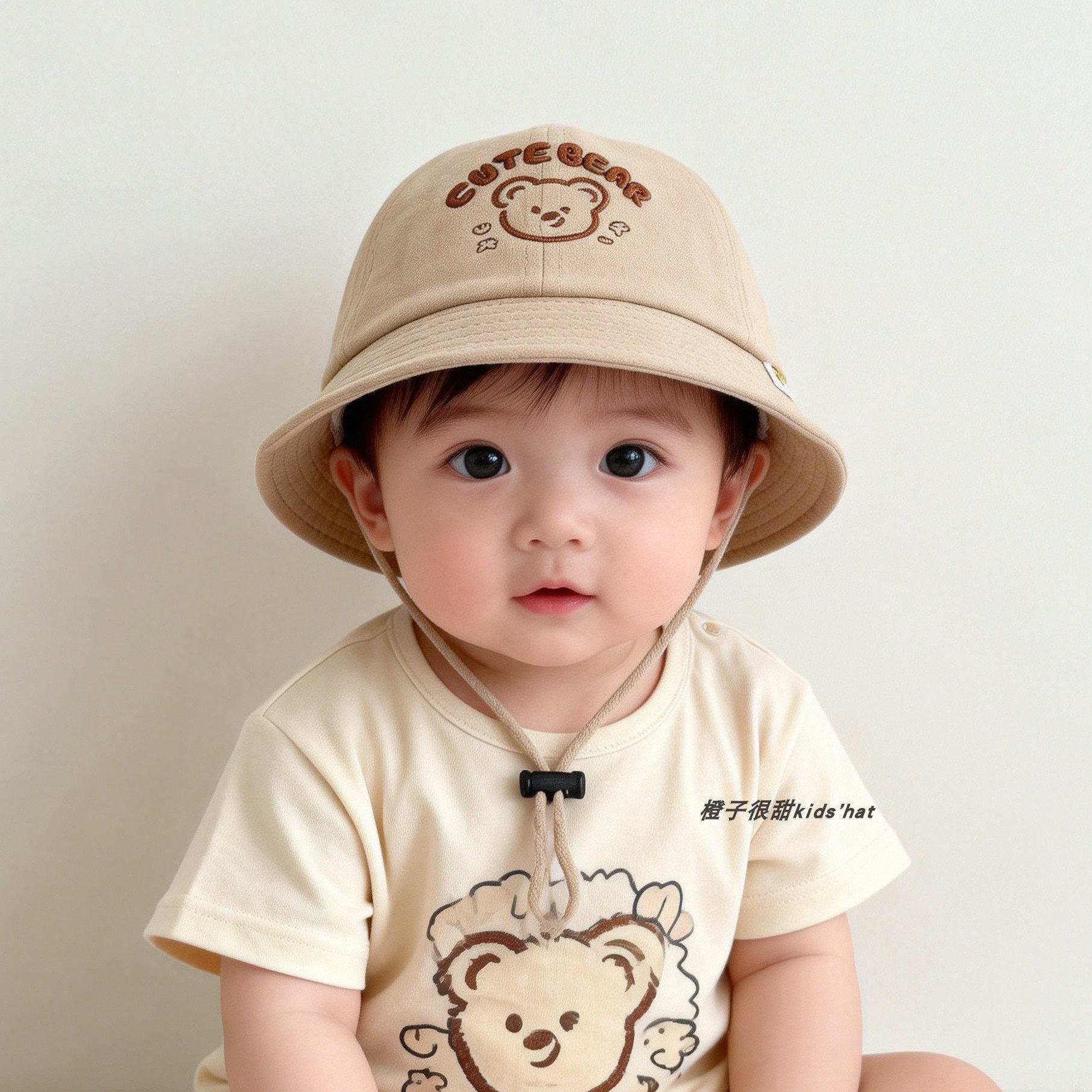 婴儿帽子春秋款卡通小熊渔夫帽男女宝宝可爱超萌防晒盆帽,童装/婴儿装/亲子装,帽子,淘宝优惠券,粉丝福利购,淘宝优惠卷