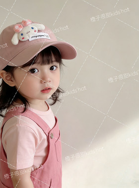 女童可爱兔子棒球帽遮阳显脸小