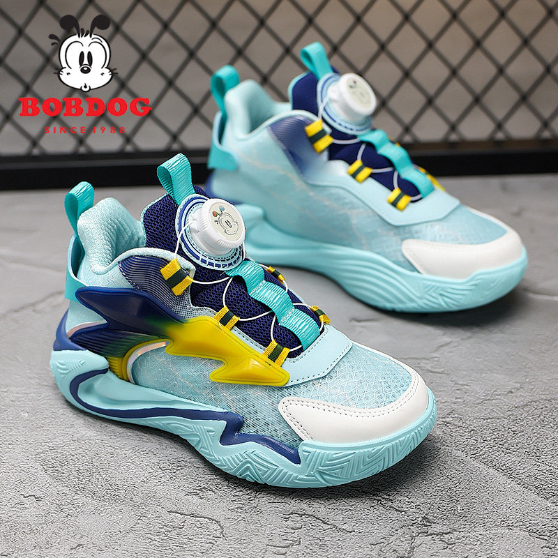 巴布豆童鞋男童运动鞋春夏季网面透气单网儿童运动鞋中大童跑步鞋