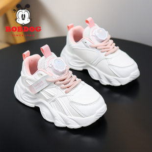 轻便女孩二棉鞋 巴布豆童鞋 皮面防水儿童运动鞋 秋冬季 子 女童老爹鞋